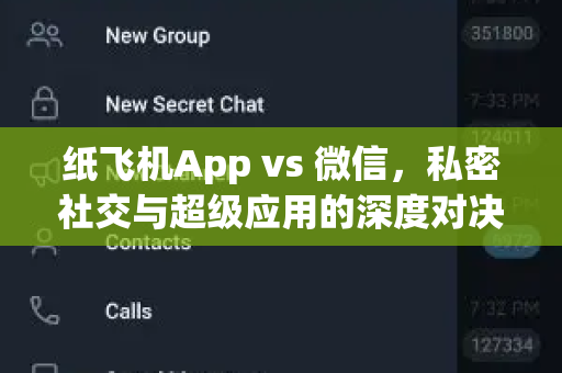 纸飞机App vs 微信,私密社交与超级应用的深度对决-第1张图片-纸飞机下载 - Telegeram官网版下载 纸飞机App vs 微信,私密社交与超级应用的深度对决-第1张图片-纸飞机下载 - Telegeram官网版下载