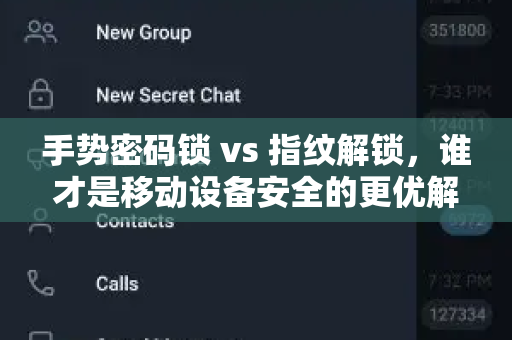 手势密码锁 vs 指纹解锁，谁才是移动设备安全的更优解？