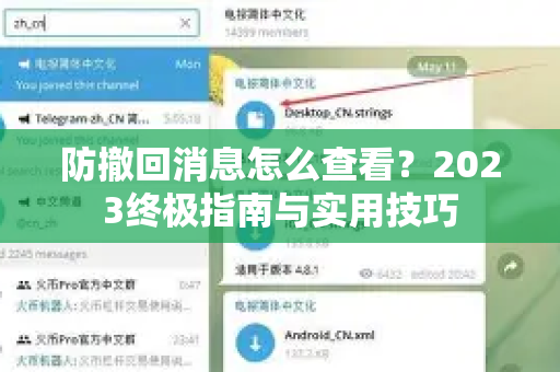 防撤回消息怎么查看？2023终极指南与实用技巧-第1张图片-纸飞机下载 - Telegeram官网版下载