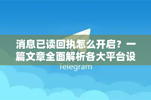 消息已读回执怎么开启？一篇文章全面解析各大平台设置方法-第1张图片-纸飞机下载 - Telegeram官网版下载